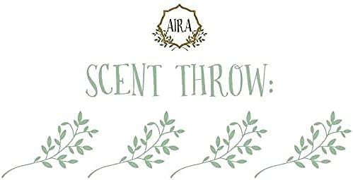 Aira Soy Candles - Organic, Kosher, Vegan, in Farmhouse Jar w/Essential Oils - Hand-Poured 100% Soy Candle - Double Wick, Paraffin Free, Burns 150+ Hours - Fall Candle - Mulled Cider - 20 Ounces