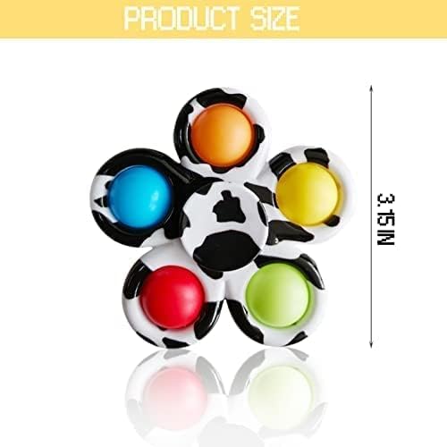 20 Pcs Fidget Spinners Pop Toys for Party Favors, Sensory Fidget Toys Bulk for Classroom Prizes, Easter Christmas Valentine Gifts for Kids Easter Basket Stuffers