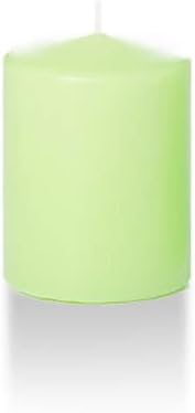 yummi 2.25" x 3" Mint Slim Round Pillar Candles - 4 per Pack