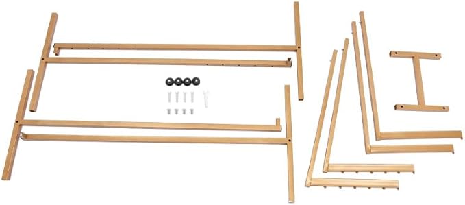 Clothing Rack - Heavy Duty 4 Way Adjustable Clothing Rack with Slanted Arms, Retail Clothing Rack Display With 2 Straight Arms and 2 Slanted Arms Perfect for Clothing Store Display (Gold)