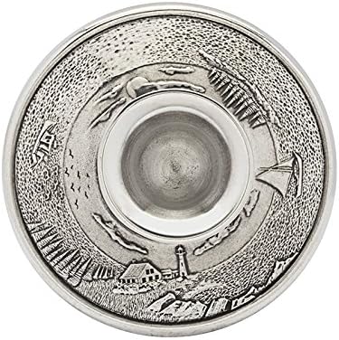 DANFORTH – Coastal Candlestick Holder (Single) – Handcrafted Pewter Candle Holder – 3 ½” – Made in USA