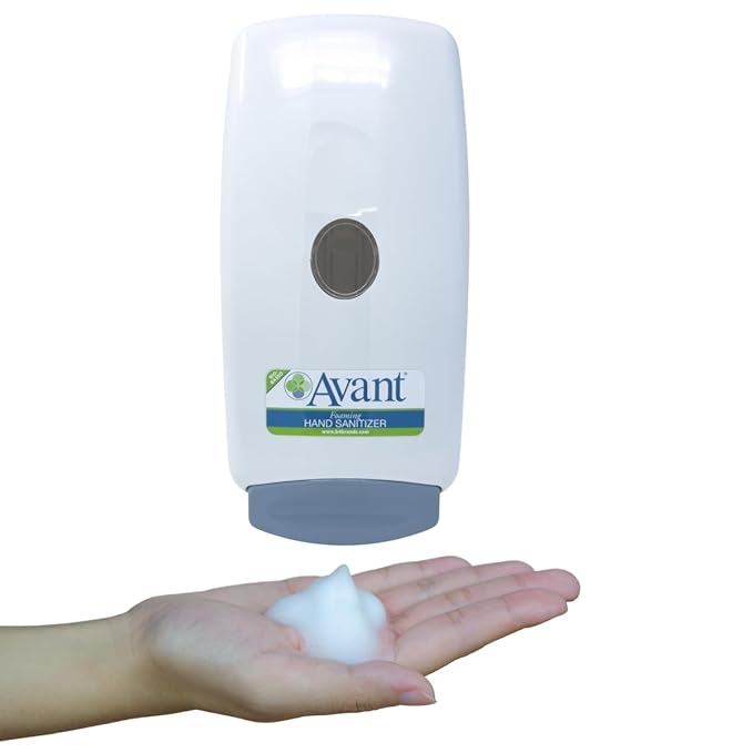 Avant Foaming Hand Sanitizer, Fragrance-Free, 1000 mL Pouches, 2-Pack with Bonus Manual Dispenser