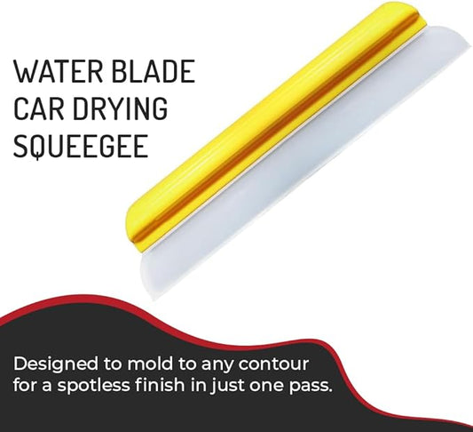 HI-TECH 14” Silicone Water Blade Car Drying Squeegee – Streak-Free, Fast-Drying, Scratch-Free Car Wash Tool