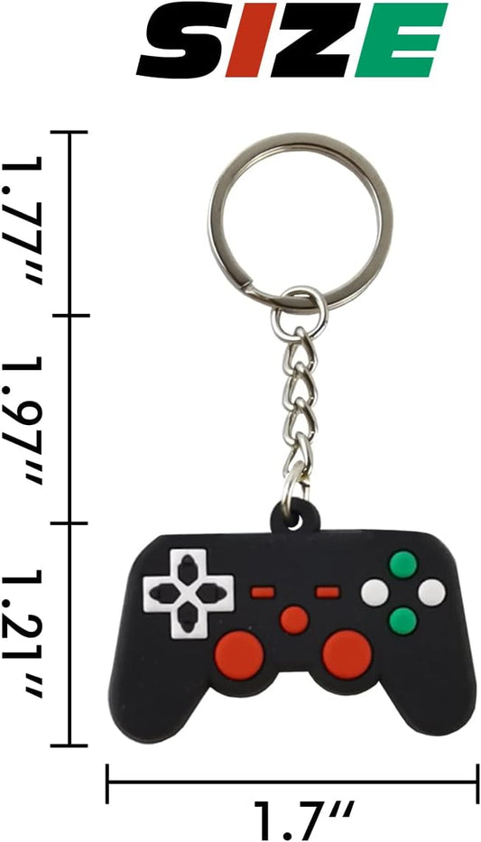 NSBELL 42PCS Video Game Controller Keychains Game Controller Handle Key Ring Video Game Keychain Pendant for Video Game Party Favors Birthday Baby Shower Child Present