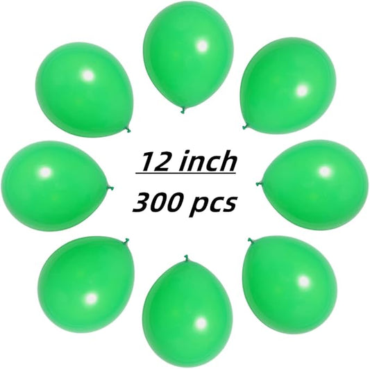 300 Pack Green Balloons 12 inch Green Latex Party Balloon Bulk for Various Party Events Decorations