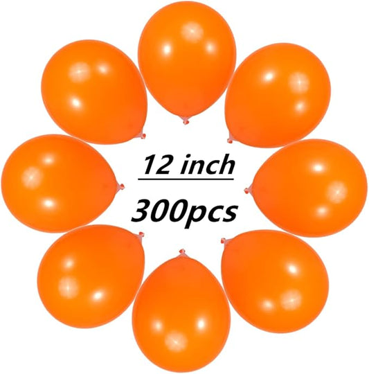 300 Pack Orange Balloons 12 inch Orange Latex Party Balloon Bulk for Various Party Events Decorations