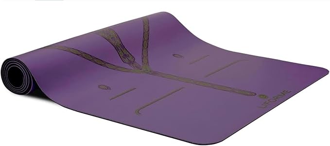Liforme Printed Yoga Mat Collection - Free Yoga Bag Included - Patented Alignment System, Warrior-like Grip, Non-Slip, Eco-friendly, Sweat-resistant, Long, Wide and Thick for Comfort