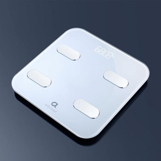 Arboleaf Smart Scale for Body Weight Bathroom Scale Digital Scale Body Weight and Fat, Wi-Fi Bluetooth, Smartphone APP, 14 Body Metrics, Wireless Cloud-Storage, Unlimited Data and Users, BMI, BMR