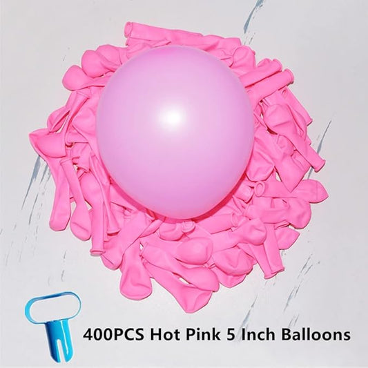 400 Pack 5 Inch Hot Pink Latex Balloons Helium Balloons Party Balloons Decorations Supplies