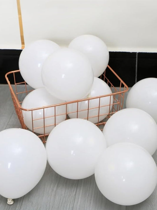 White Latex Balloons 100 pcs Matte White Balloons Different Sizes 18 12 10 5 Inch Round Helium Balloons for Themed Wedding Graduation Birthday Party Backdrop Decorations