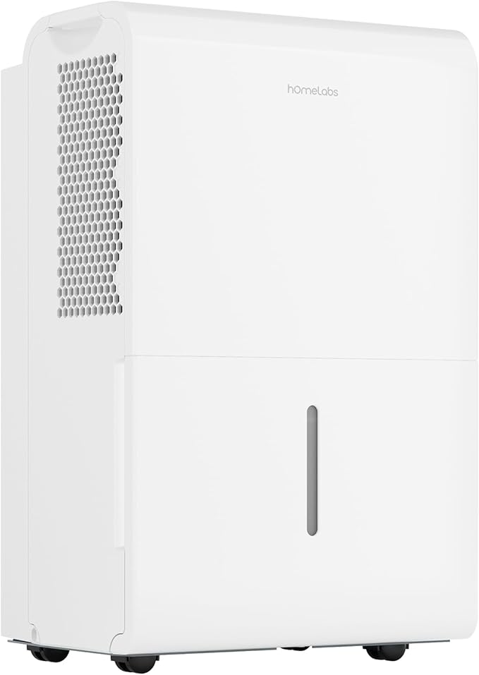 hOmeLabs 50 Pint Wi-Fi Dehumidifier for up to 7,000 Sq Ft Rooms (MAX 120 Pint at 95°F, 90% RH) – Powerful Humidity Control for Large Rooms and Basements