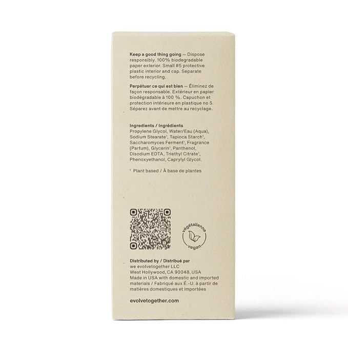 evolvetogether Aluminum Free Natural Deodorant for Women & Men | Geranium & Jasmine | Neutralizes Odors, Soothes Skin | Vegan, Cruelty-Free, Baking Soda Free | Made in USA (Taormina, 1.69 Oz)