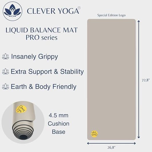 Premium Clever Yoga Mat - Extra Long Yoga Mat Suitable For All Yoga Types - Workout Mat For Home Or On The Go - Includes Our Perfect Fit Mat Bag