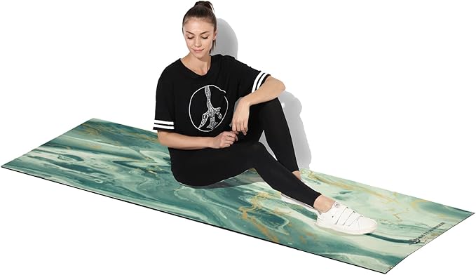 Shanti PU Yoga mat - Artist Designed, Premium eco friendly mats, Non Slip, Non Toxic, Great for Regular & Hot Yoga, Pilates and Work out (72 inch x 28 inch x 5mm Thick)k out (72 inch x 28 inch x 5mm Thick)