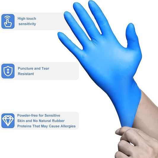 PEIPU Nitrile Disposable Gloves,Powder Free, Cleaning Service Gloves, Latex Free