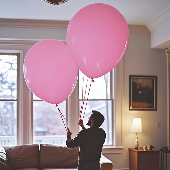 30 Pack Pink Balloons 36 Inch Pink Latex Party Large Balloon Bulk for Various Party Events Decorations