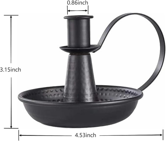 Retro Iron Taper Candle Holder,Black Candlestick Holders Candlelight Stand for Farmhouse Decor Home Wedding Party Table Decoration(2pcs)