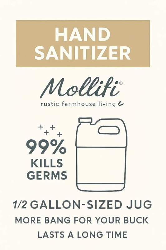 Hand Sanitizer Gel, 1/2 gallon, Fragrance Free, PK-1, Mfr: MOL9747-12_1/2GAL-A