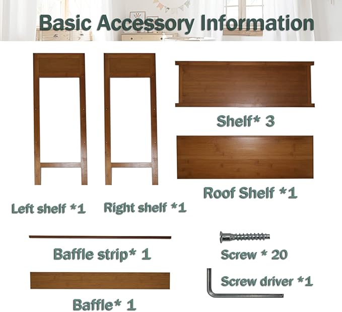 latifolia Bamboo Shoe Rack, 4-Tier Shoe Rack Organizer for Entryway(31.4''L)