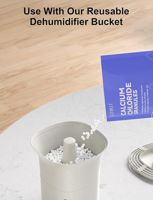 CLEVAST Moisture Absorber Refillable Beads, 6.3 lb, 12.5OZ/Pack, 8 Pack, Unscented