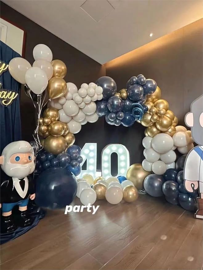 Navy Blue Balloons 100pcs Dark Blue Latex Party Balloons Different Sizes 18 12 10 5 Inch Night Blue Balloon Garland for Birthday Party Graduation Baby Shower Wedding Holiday Balloon Decoration