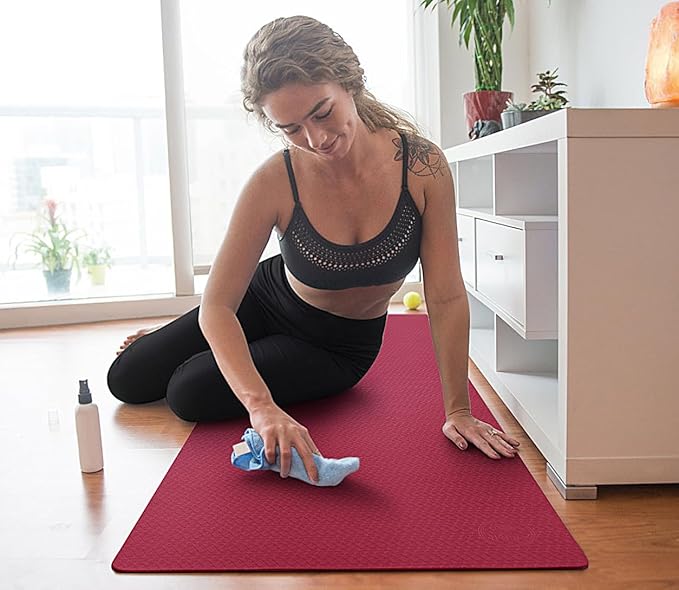 IUGA Yoga Mat Thick Non Slip Anti-tear Pilates Mat Eco Friendly Hot Yoga Mats for Workout & Exercise(72"x 24"x 6mm)