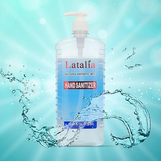 Latalia Hand Sanitizer - Pack of 1 Travel Hand Sanitizers - Unscented Mini Clean Scent Non-Drying Moisturizing Gel (900ml, 30 fl oz)
