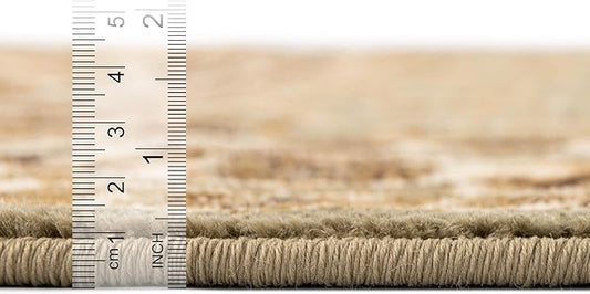 Rugs.com Chateau Collection Rug – 10 Ft Runner Light Green Medium-Pile Rug Perfect for Hallways, Entryways