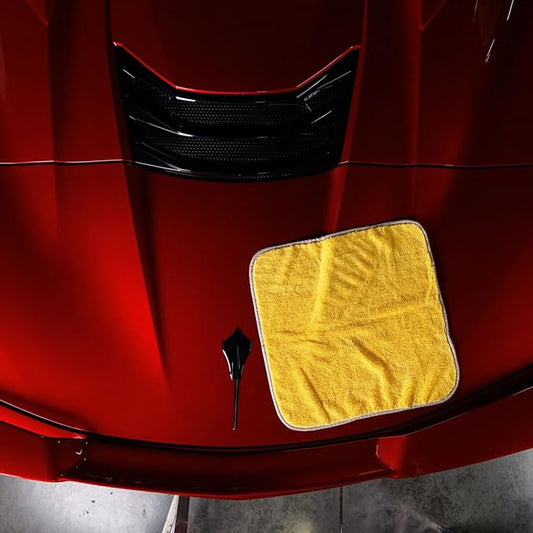 Cobra Gold Plush Microfiber Towel | Ultra-Soft & Highly Absorbent | Perfect for Drying & Polishing | 12 Pack | 16x16 inches