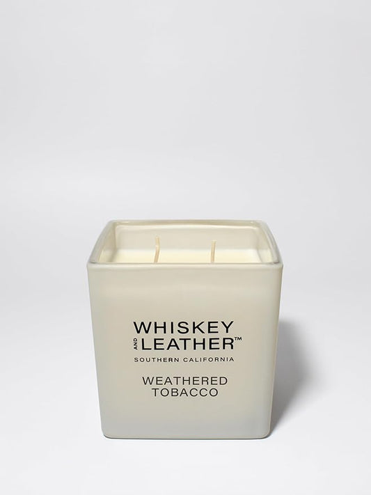Sand + Fog Scented Candle - Weathered Tobacco – Additional Scents and Sizes – 100% Cotton Lead-Free Wick - Luxury Air Freshening Jar Candles - Perfect Home Decor – 16oz