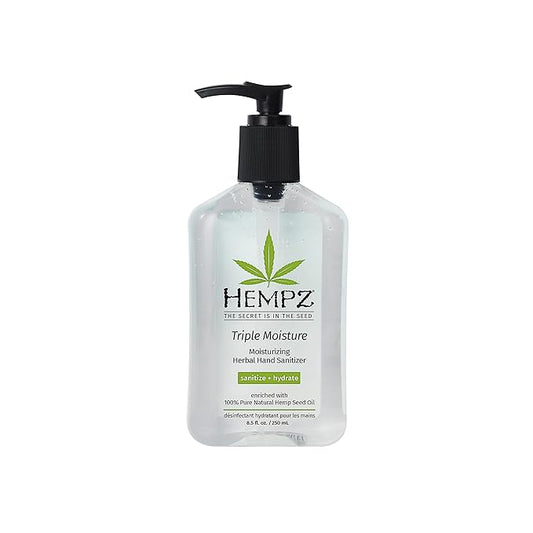 Hempz Fresh Citrus Triple Moisturizing Hand Sanitizer (8.5 Fl Oz) | Large Hand Sanitizer in a Pump Style Bottle & Freshly Scented
