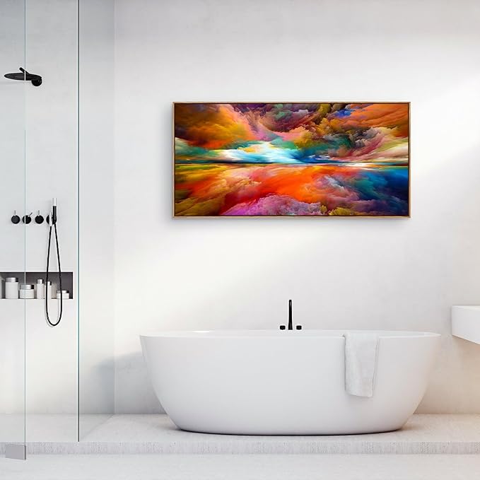 YYYYHPP WKYP2075 Abstract Wall Art Colorful Clouds Landscape Pictures Canvas Prints Paintings Ready to Hang for Living Room Bedroom Kitchen Home and Office Wall Decor