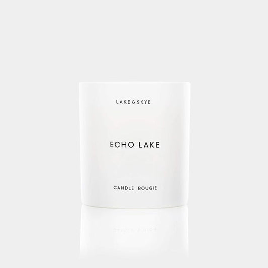 Lake & Skye Echo Lake Candle - Vegan Fragrance Collection, 100% Soy Base, Cruelty Free (8 oz), 50 Hour Burn Time - Floral and Woody