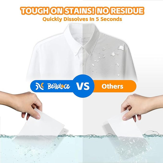 BellaLuce 2 Pack Laundry Detergent Sheets - Laundry Sheets, 800 Loads, Eco-Friendly, Plastic-Free, Fresh Linen Scent, Space Saving, Fast Dissolve & Hypoallergenic