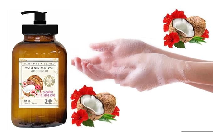 Home and Body Company | Apothecary 101 | 4 Hand Soaps | Hand Wash Ultra Moisturizing Formula in Glass Bottles (Sage/Eucalyptus, Coconut/Hibiscus, Lavender/Chamomile, Citrus/Verbena)