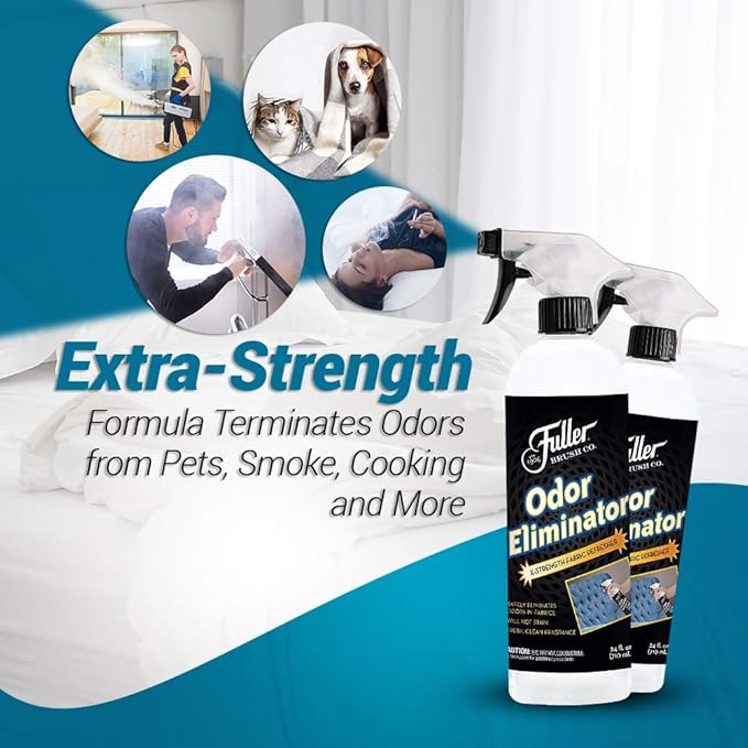 Fuller Brush Odor Eliminator Extra Strength Fabric Refresher Bottle - Refreshing Deodorizer For Cloths - Clean Fresh Scent For Linen, Clothing, Carpet, Upholstery & Car Interior (1 Pack)