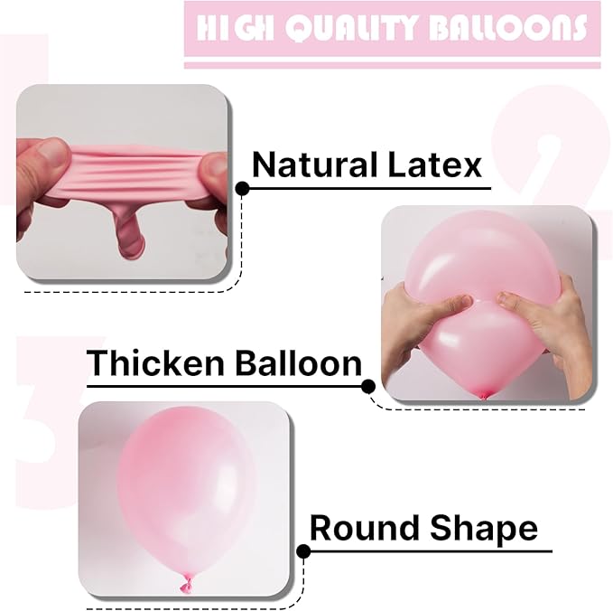 PartyWoo Light Pink Balloons 50 pcs 12 Inch Pearl Pastel Baby Pale Pink Latex Helium Balloons for Baby Shower Gender Reveal Valentine's Day Wedding Princess Birthday Party Decorations Pink-Z29