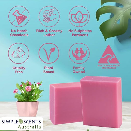 Berry Crush Scented Natural Soap Bars (12 Bars), 3.5oz Moisturizing French Triple Milled Soap Bars Enriched with Shea Butter - Pure Plant Oil Bath & Body Bars