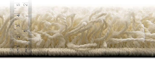 Unique Loom Solid Shag Collection Area Rug (3' 3" x 5' 3" Rectangle, Pure Ivory)