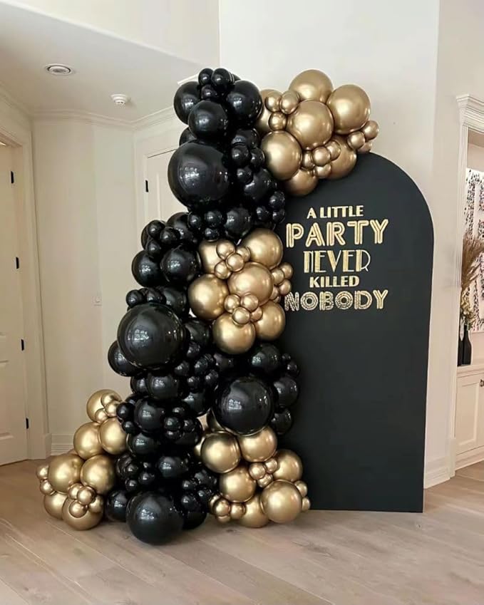 Black Balloon 100 pcs Black Latex Balloons Different Sizes 18 12 10 5 Inch Party Balloon Kit for Balloon Garland Balloon Arch as Birthday Party Decorations Valentine's Day Balloons