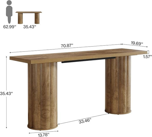 Tribesigns 70.86 Inch Long Sofa Console Table, Wooden Rectangular Entryway Table for Living Room, Entrance, Hallway, Foyer