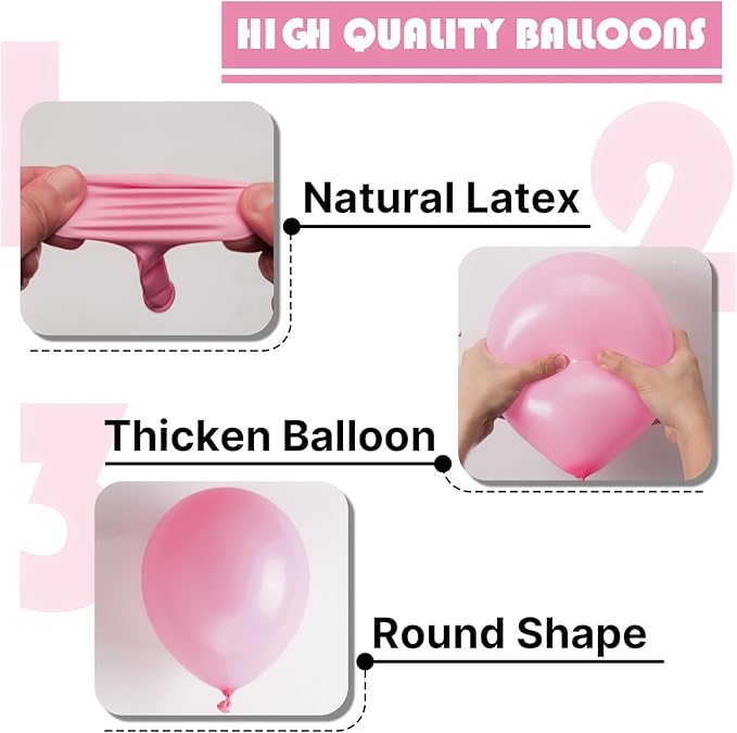 PartyWoo Cherry Pink Balloons 50 pcs 12 Inch Light Baby Pale Pink Latex Balloons for Baby Shower Gender Reveal Valentine's Day Engagement Wedding Princess Birthday Party Decorations Pink-Q09