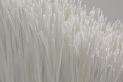 SPARTA 41083EC02 Plastic Color Coded Broom, Unflagged Bristles, Long Broom With Angled Head For Small Debris Cleaning, 56 Inches, White, (Pack of 12)
