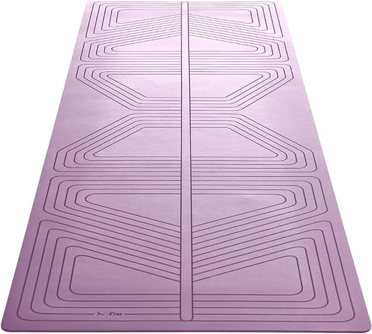 agoy Pro+ Warrior - Premium Non-Slip Yoga Mat – Eco-Conscious Design - PU Mat With Wet/Dry Grip+ - Focus Alignment - Lazer-Etched Technology - A Portable Standard Size Mat for All Styles of Yoga