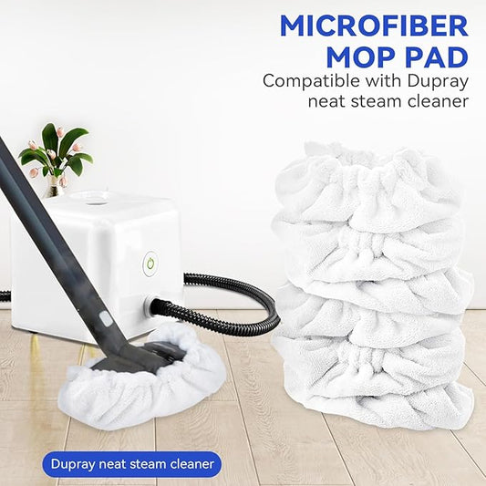 Steam Mop Pads Fit for Dupray Neat Steam Cleaner - Large Bonnets (Rectangle) Neat Washable and Reusable Microfiber Pads - Accessories for Neat Steam Cleaner (12 Pack)