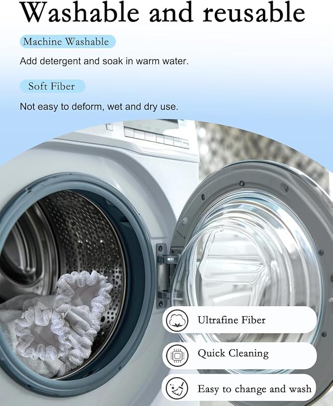 Steam Mop Pads Compatible with Dupray Neat Steam Cleaner, 8 Small Bonnets (Triangle)+4 Large Bonnets (Rectangle), Reusable Washable Precision Cleaning Pads & High-Performance Cleaning Pads