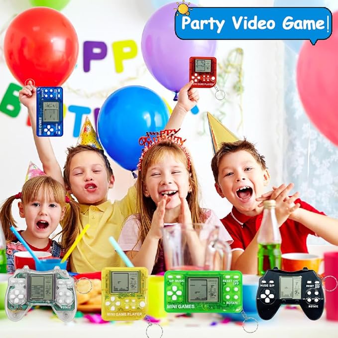 18Pcs Video Game Party Favors for Kids,Mini Game Console Keychain for Kids Boys Birthday Supplies Gaming Party Favors Classroom Prizes