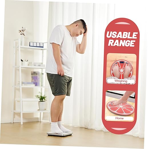 Portable Digital Weight Scale Small Cartoon Watermelon Design Easy-Read Display Automatic Body Weight Balance Scale for Home Use