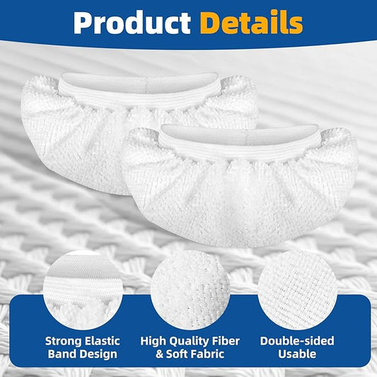 LOVECO 8 Pack Universal Microfiber Cloths for Handheld Steam Cleaner - Compatible with Bissell Steam Shot, PurSteam, Wagner Spraytech etc - Reusable Washable Steam Cloth Accessories