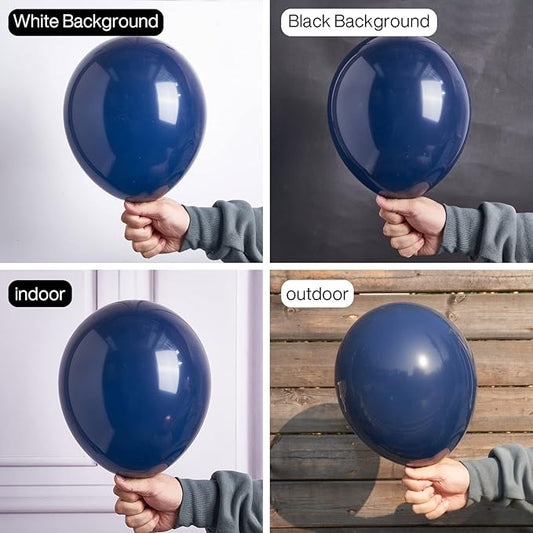 PartyWoo Navy Blue Balloons 50 pcs 12 Inch Matte Dark Blue Latex Helium Balloons for Graduation New Year Weddings Father's Day Sports Theme Baby Shower Birthday Party Decorations Blue-Y72